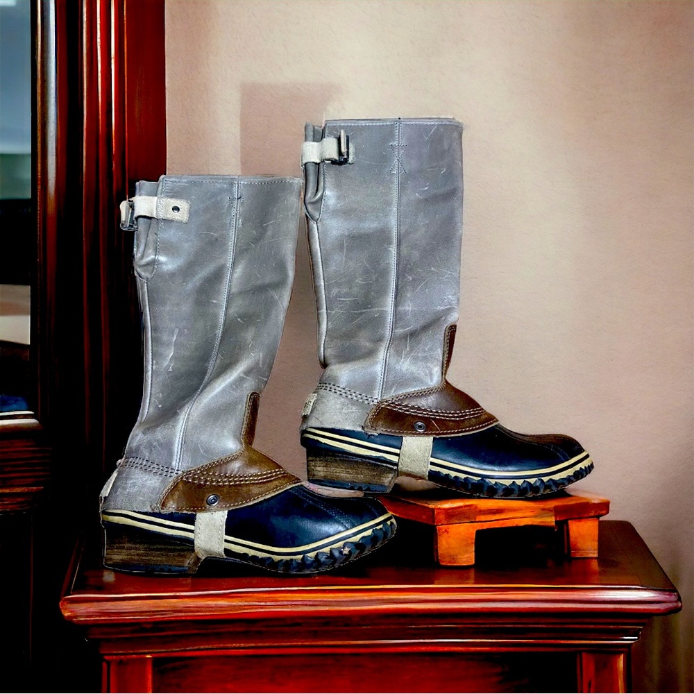 SOREL SLIMPACK Equestrian Riding Boots SIZE 7 Gray